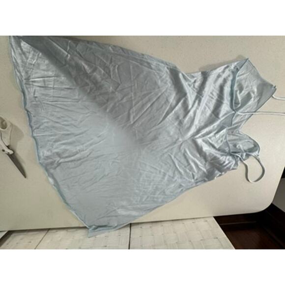 "SEARS" Vintage Blue "The Doesn't Slip" gown Dress Sexy Babydoll Fairy SZ 40 - Picture 9 of 10